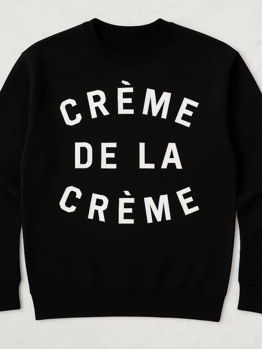 Kings Of NY Creme De La Creme Printed Crewneck Sweatshirt Black